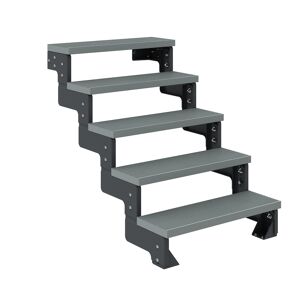Außentreppe 'Gardentop' grau 5 Stufen 100 cm