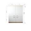 Küchenmöbel-Set 'Merle 11' schwarz/eichefarben 145 x 120 x 60 cm