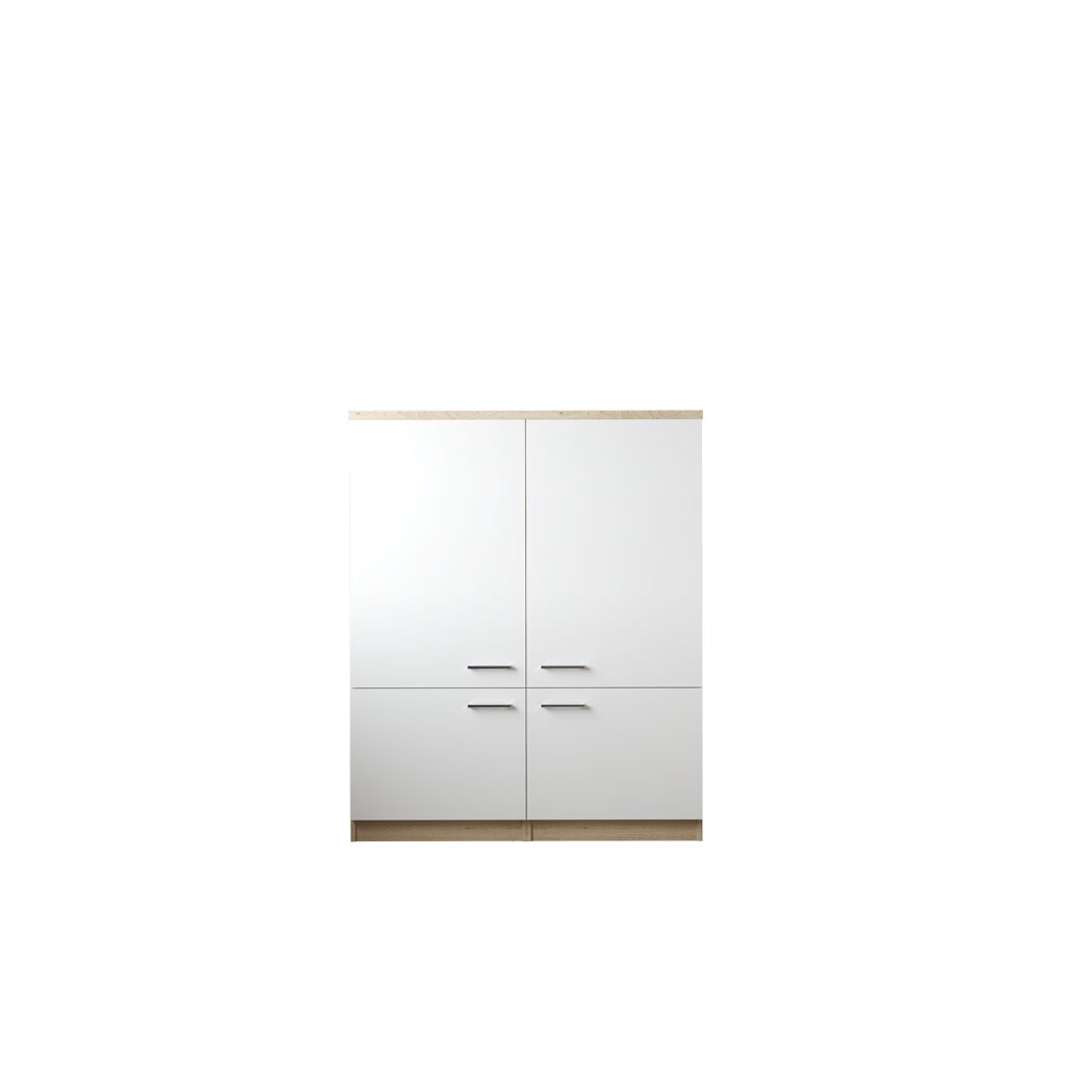 Küchenmöbel-Set 'Merle 11' weiß/eichefarben 145 x 120 x 60 cm