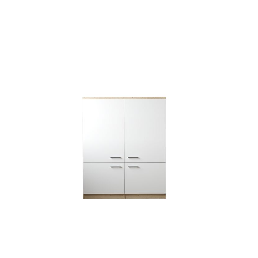 Küchenmöbel-Set 'Merle 11' weiß/eichefarben 145 x 120 x 60 cm