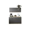 Küchenmöbel-Set 'Merle 12' grau/eichefarben 150 cm
