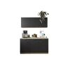Küchenmöbel-Set 'Merle 12' schwarz/eichefarben 150 cm