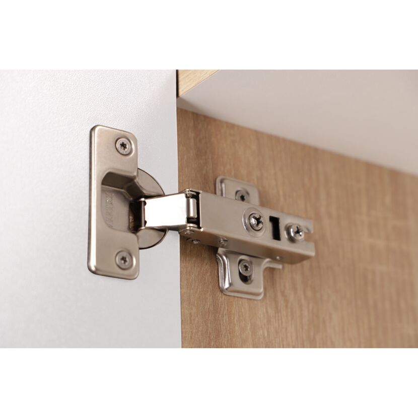Küchenmöbel-Set 'Merle 12' weiß/eichefarben 150 cm