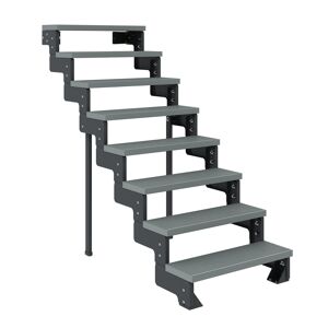 Außentreppe 'Gardentop' grau 8 Stufen 100 cm