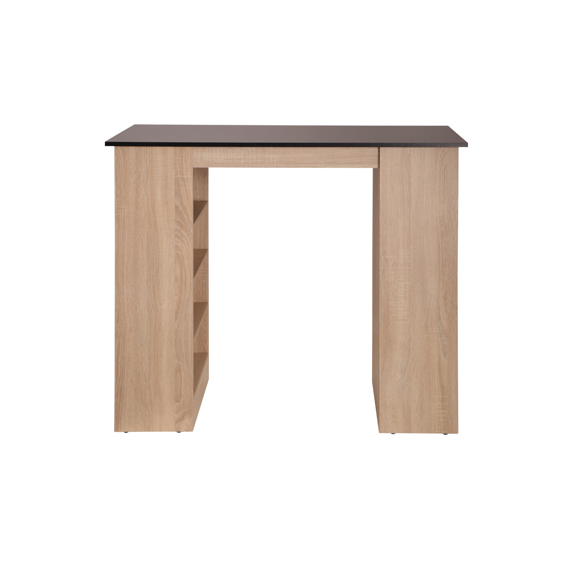 Bartisch 'Merle' schwarz/eichefarben 115 x 103 x 50 cm