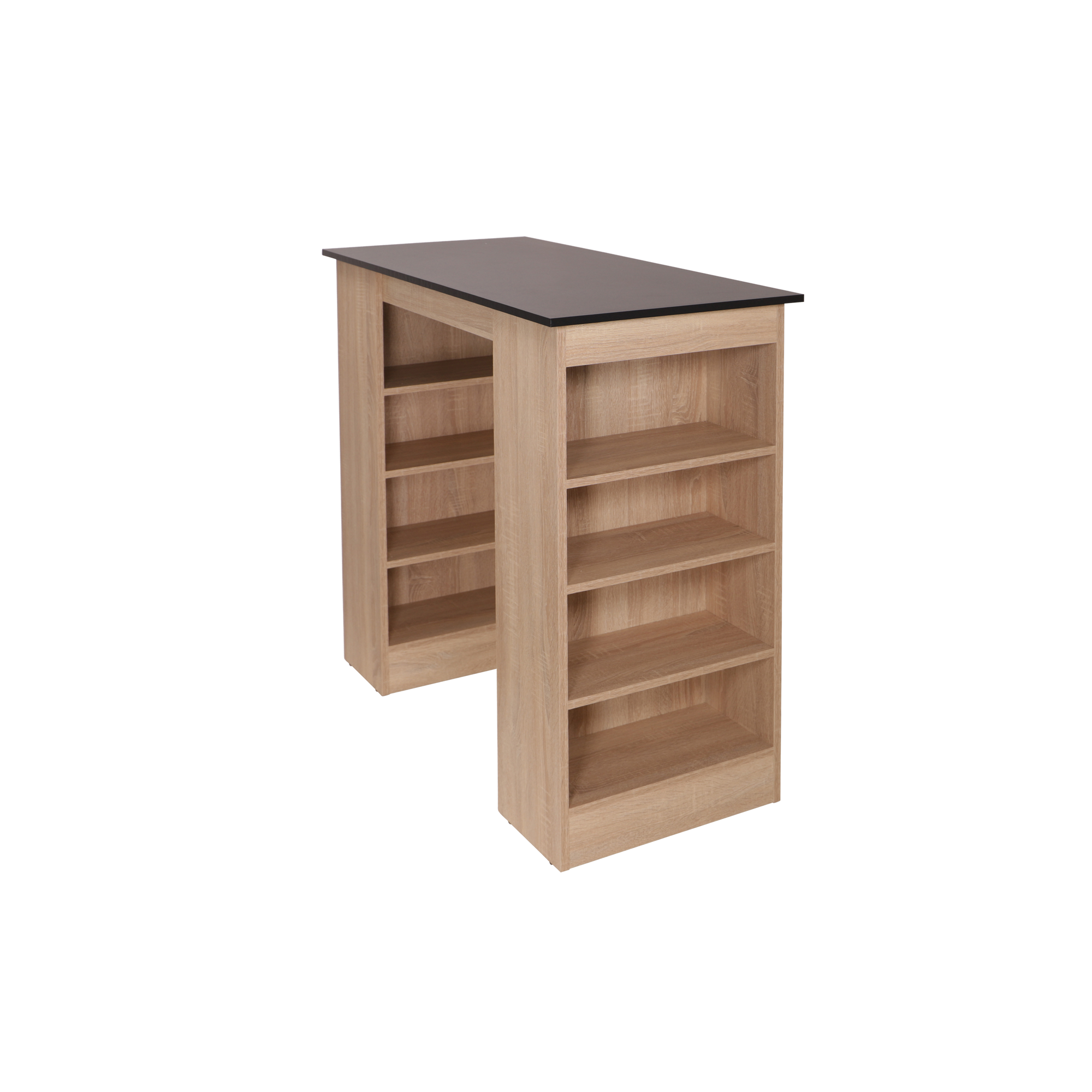 Bartisch 'Merle' schwarz/eichefarben 115 x 103 x 50 cm