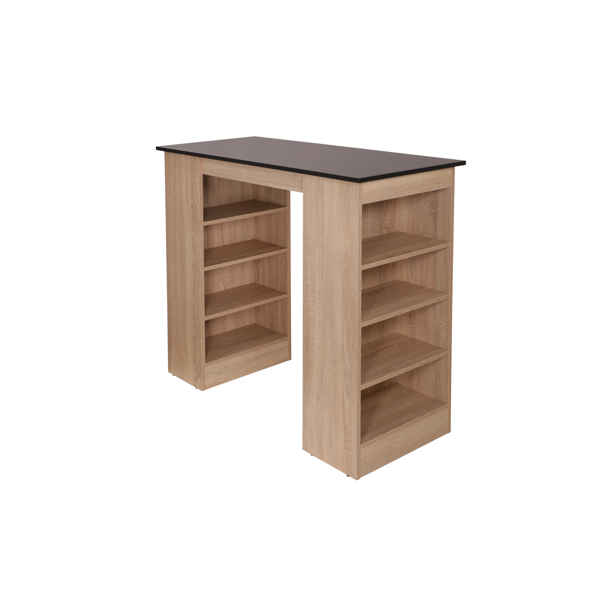 Bartisch 'Merle' schwarz/eichefarben 115 x 103 x 50 cm