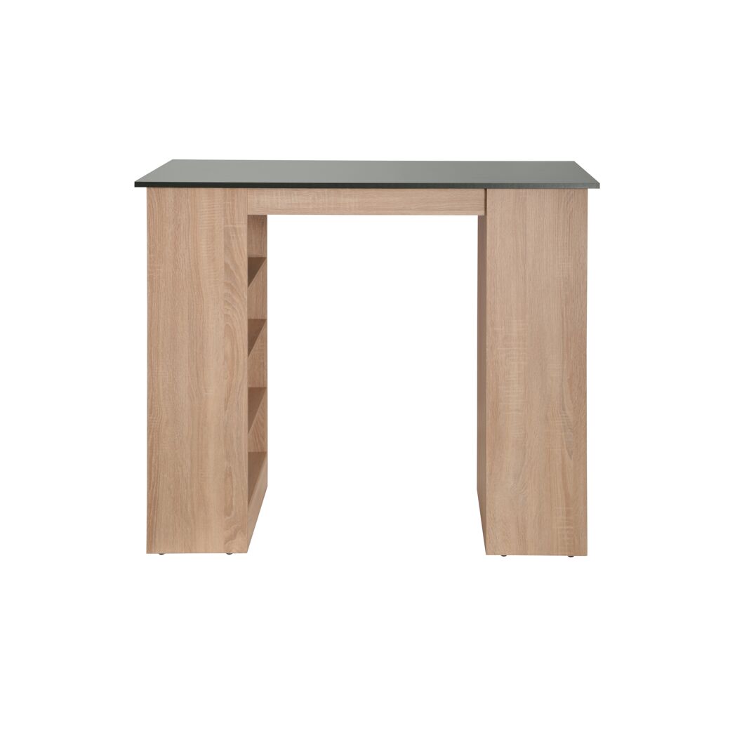 Bartisch 'Merle' grau/eichefarben 115 x 103 x 50 cm