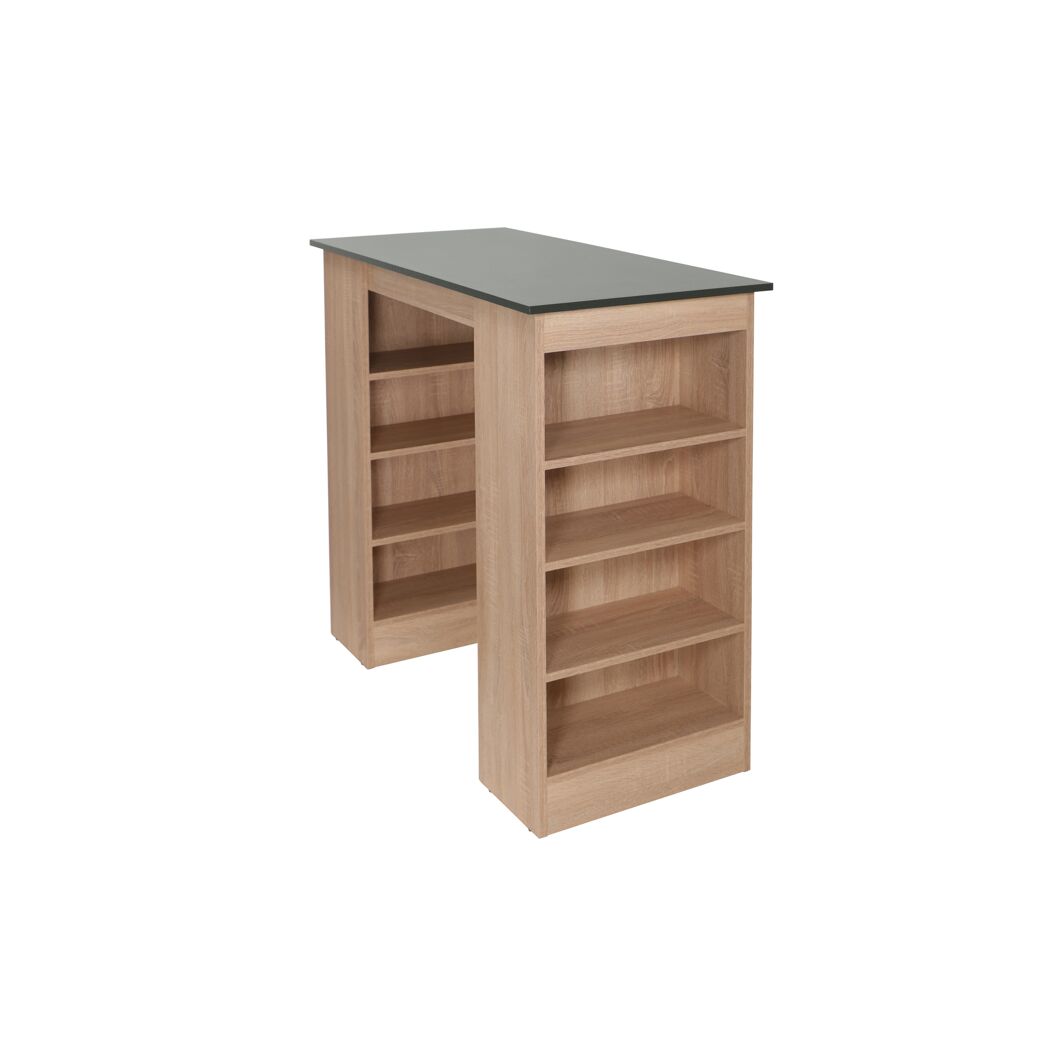 Bartisch 'Merle' grau/eichefarben 115 x 103 x 50 cm