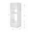 Waschmaschinenumbauschrank 'Clara 2' weiß matt 67,4 x 200 x 67,6 cm