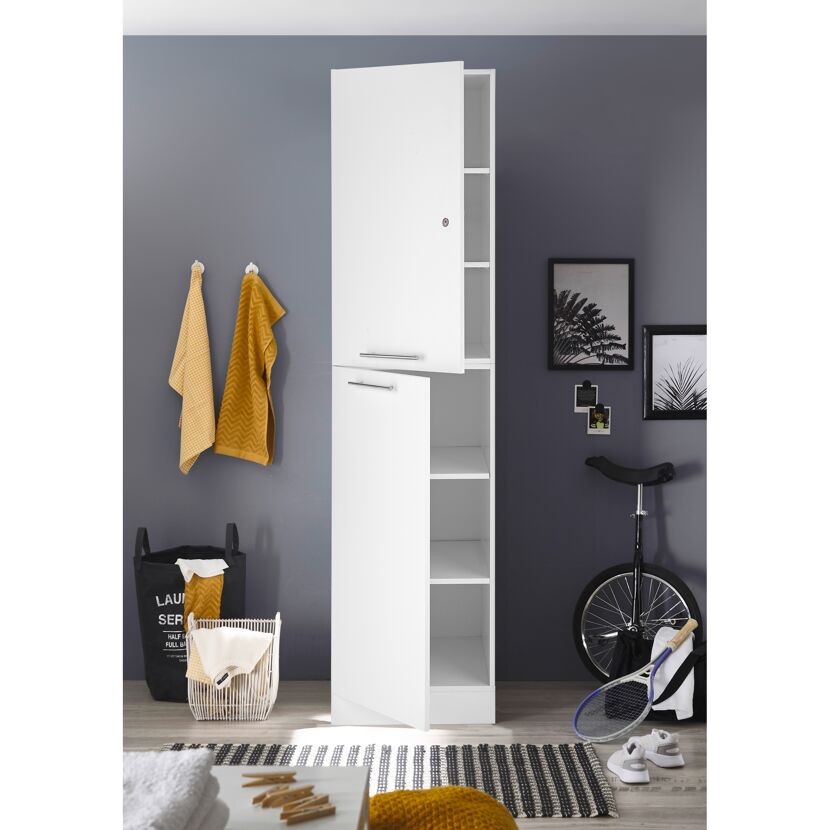 Hochschrank 'Clara 4' weiß matt 50 x 200 x 67,6 cm