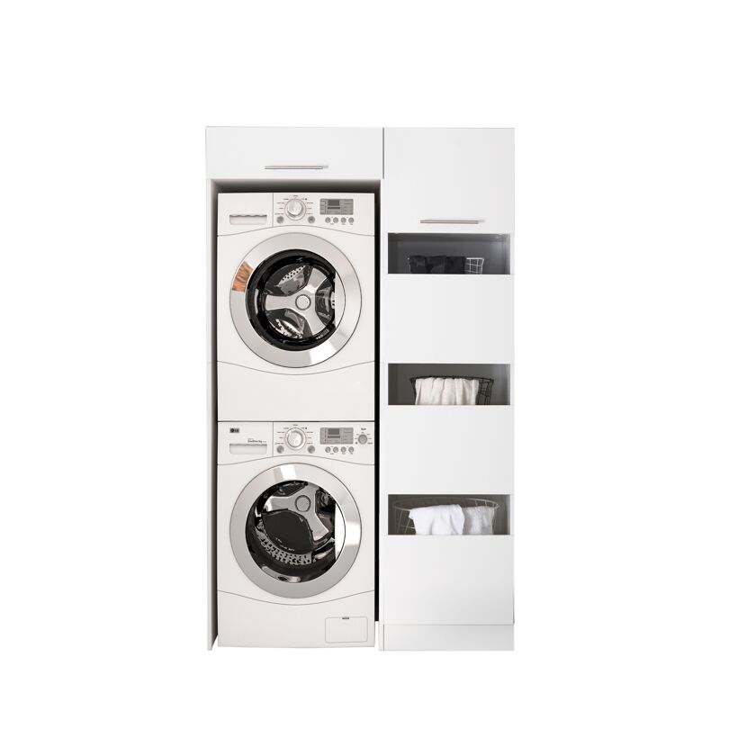 Hauswirtschaftsraum-Set 'Clara 5' weiß matt 117,4 x 200 x 67,6 cm
