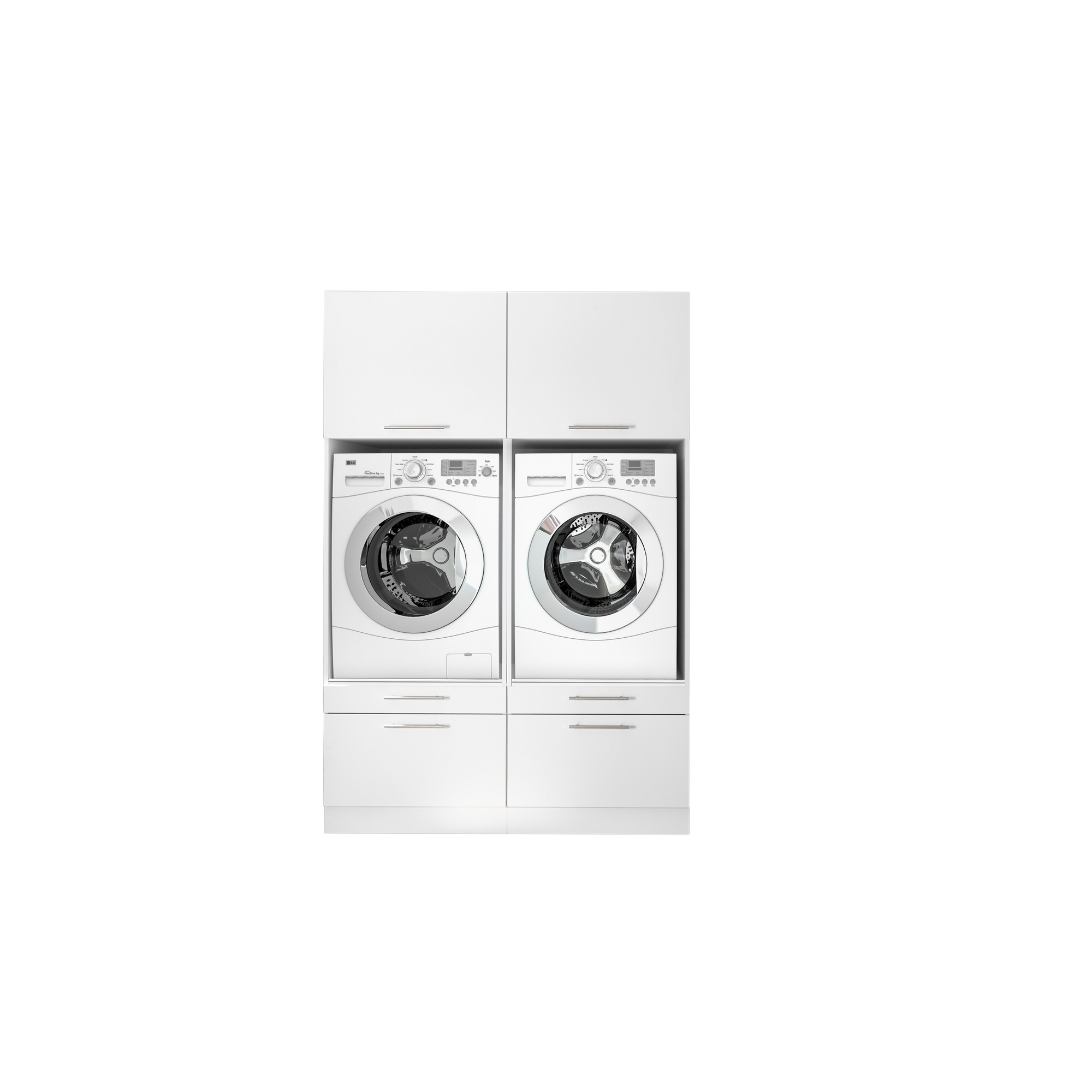 Hauswirtschaftsraum-Set 'Clara 7' weiß matt 134,8 x 200 x 67,6 cm