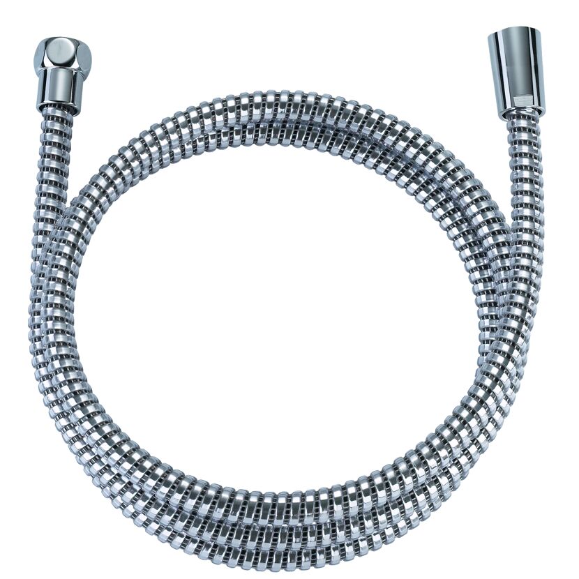 Brauseschlauch 'Spiral' chromfarben/schwarz 1/2" 150 cm