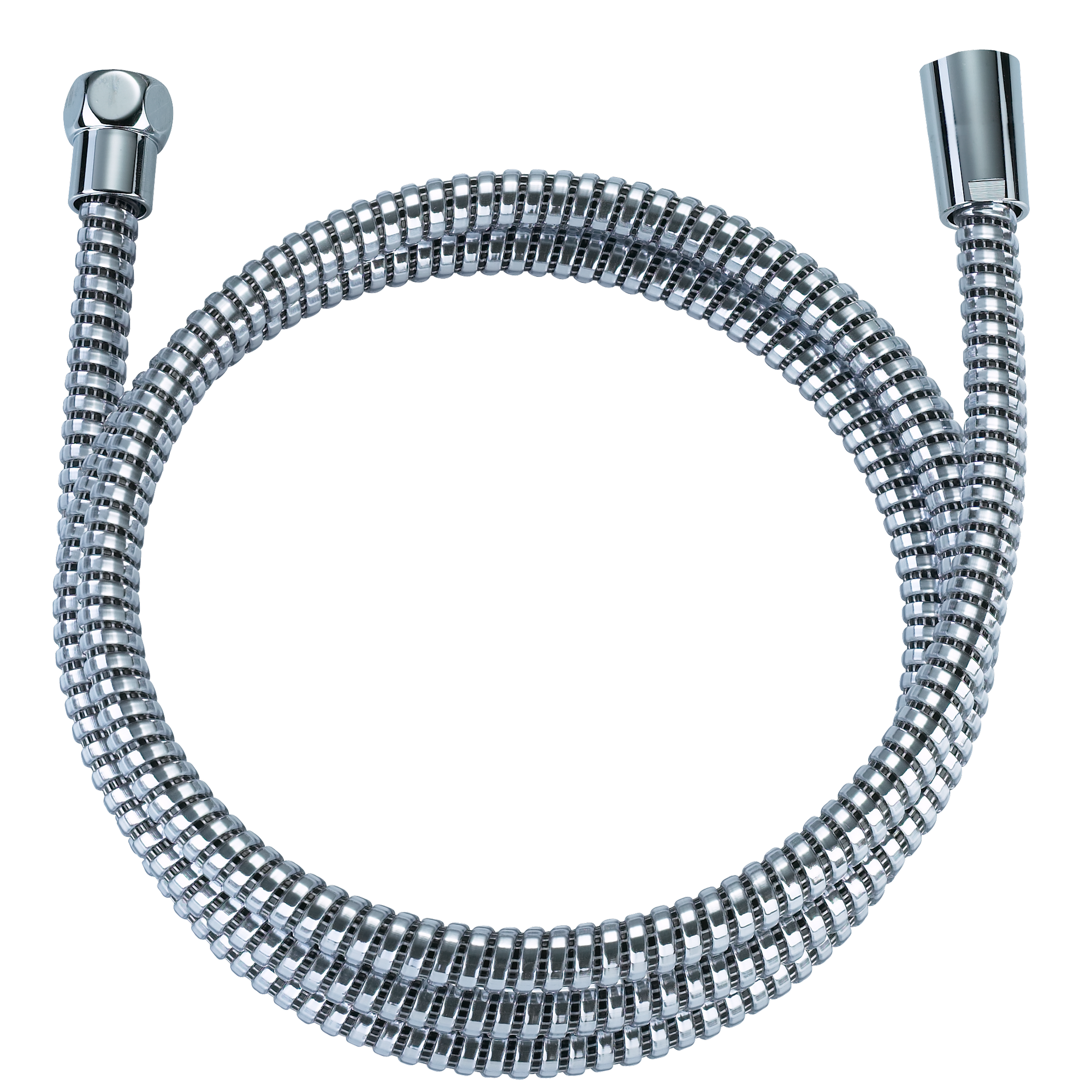 Brauseschlauch 'Spiral' chromfarben/schwarz 1/2" 200 cm