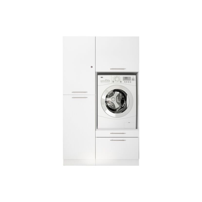 Hauswirtschaftsraum-Set 'Clara 9' weiß matt 117,4 x 200 x 67,6 cm