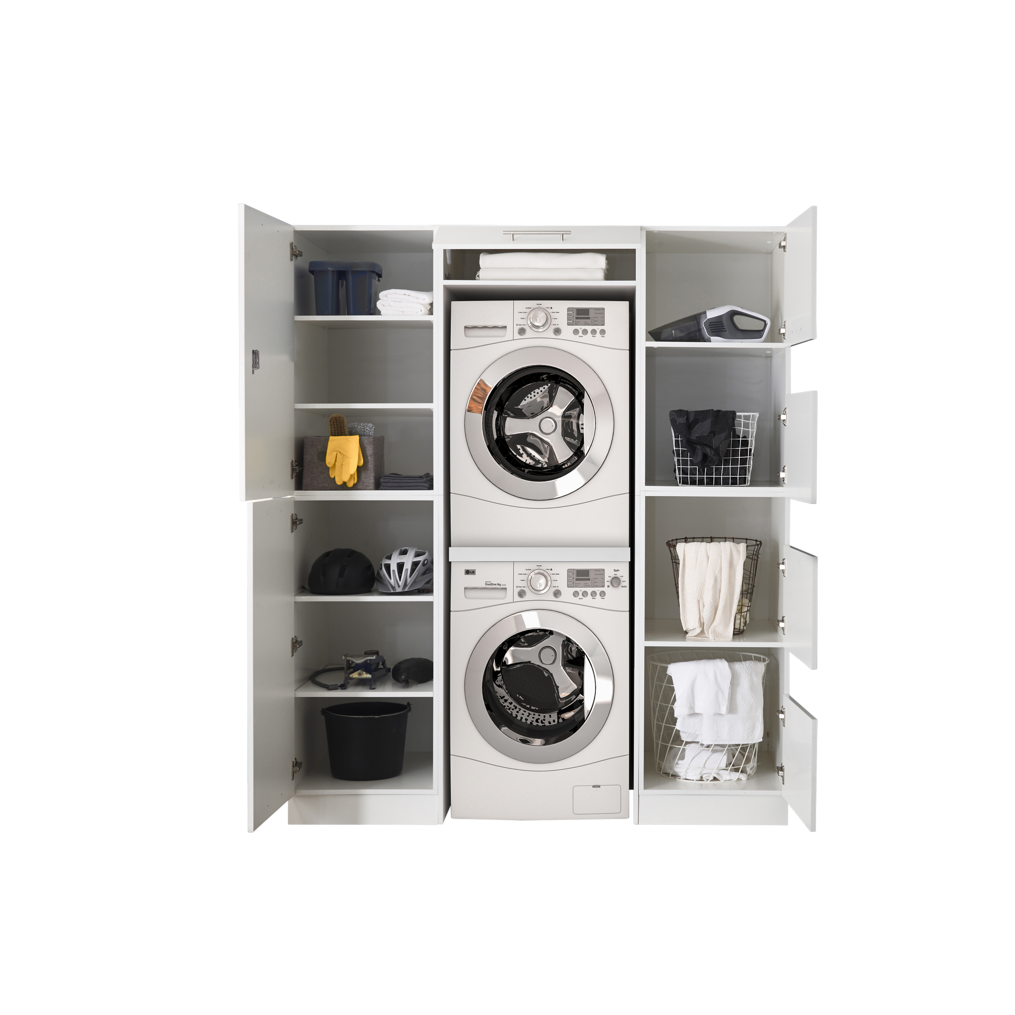 Hauswirtschaftsraum-Set 'Clara 10' weiß matt 167,4 x 200 x 67,6 cm