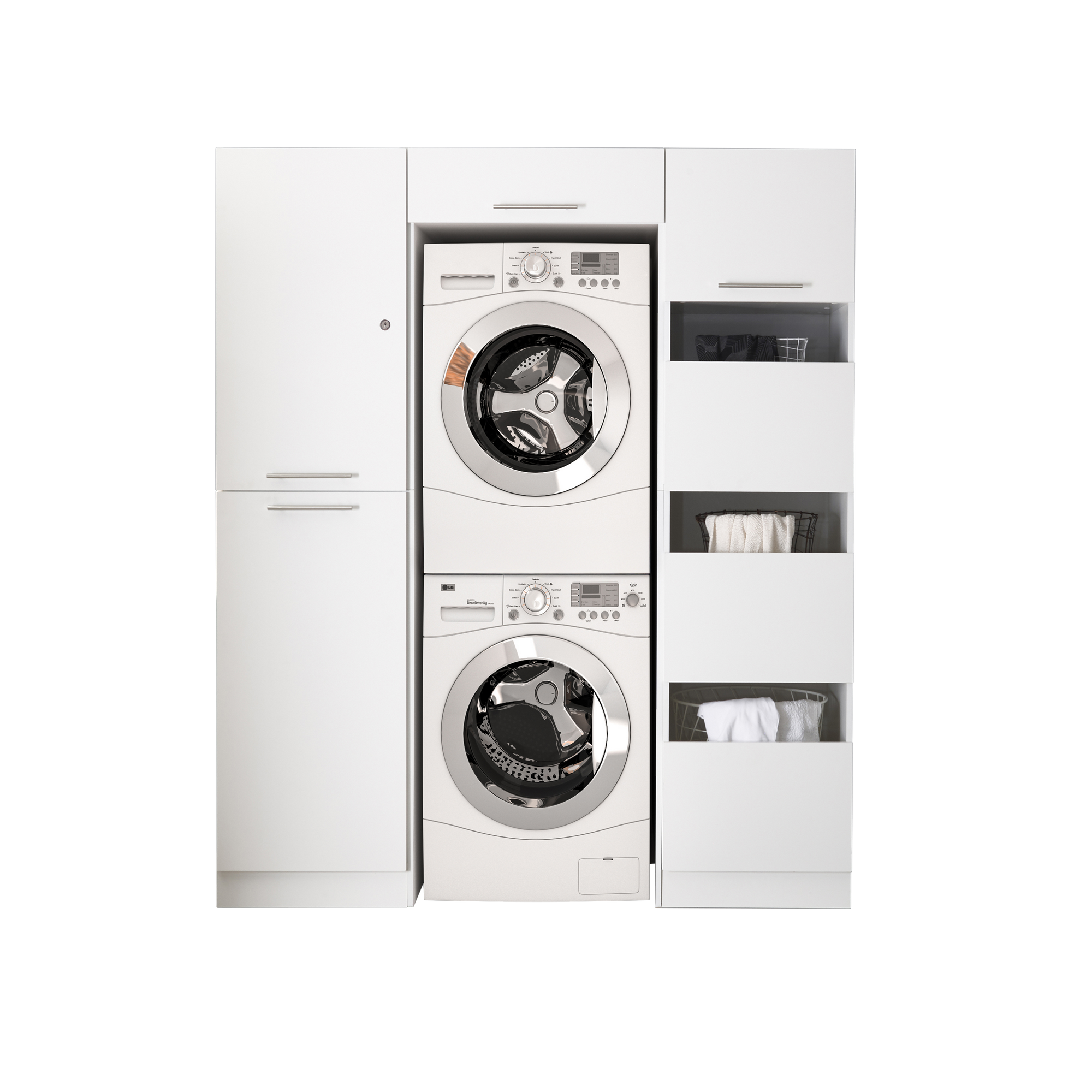 Hauswirtschaftsraum-Set 'Clara 10' weiß matt 167,4 x 200 x 67,6 cm