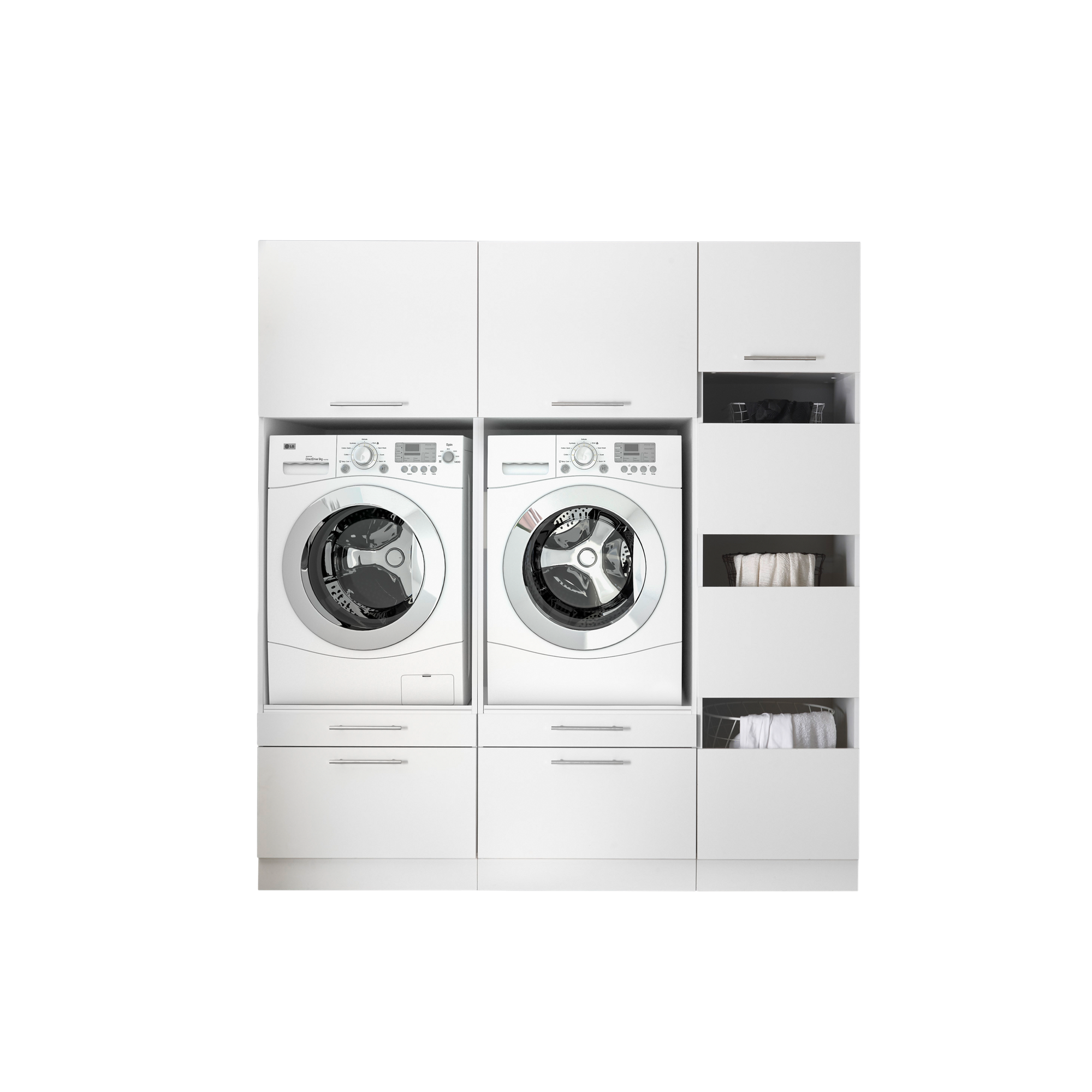 Hauswirtschaftsraum- Set 'Clara 12' weiß matt 184,8 x 200 x 67,6 cm