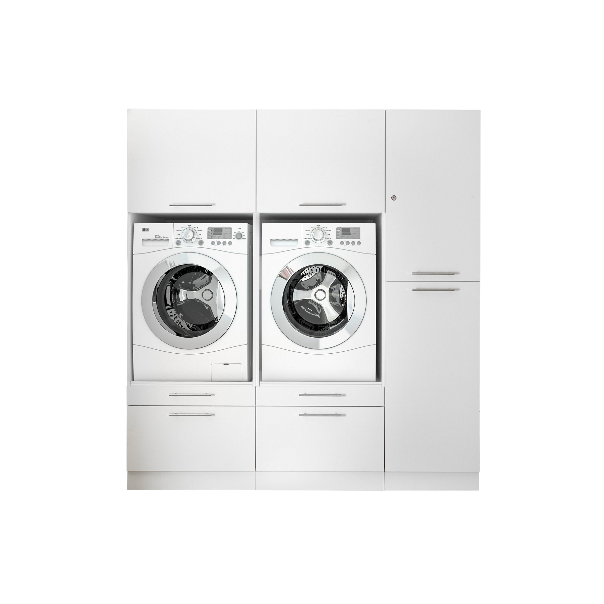 Hauswirtschaftsraum-Set 'Clara 13' weiß matt 184,8 x 200 x 67,6 cm