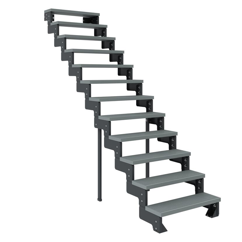 Außentreppe 'Gardentop' grau 13 Stufen 100 cm