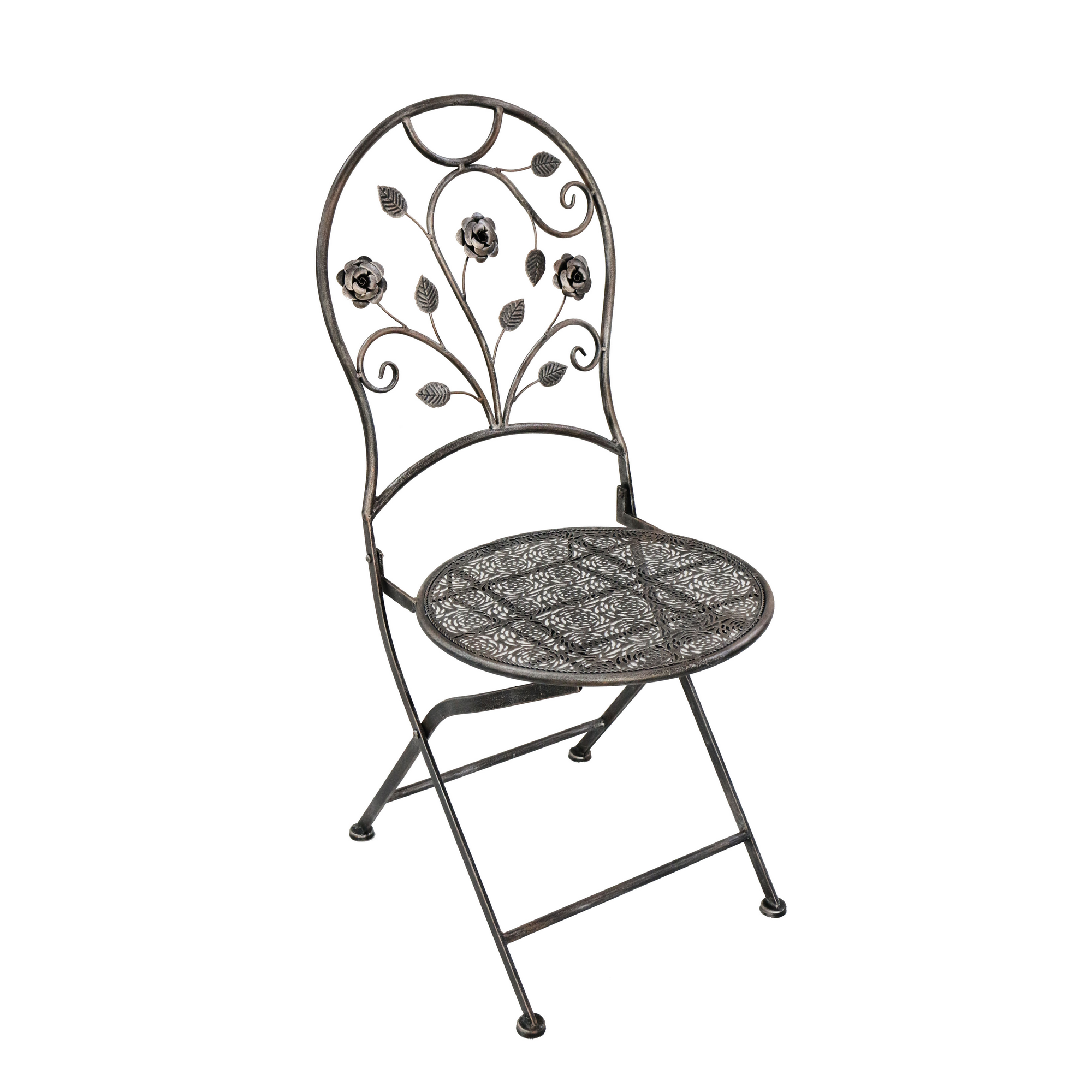 Gartenstuhlset 'Pinatubo' klappbar Stahl bronzefarben 2 Stück