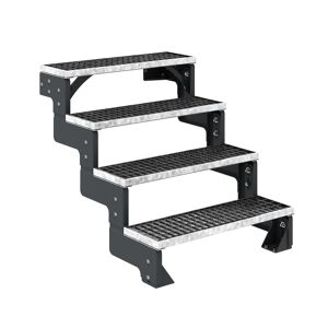 Außentreppe 'Gardentop' 4 Gitterroststufen 100 cm