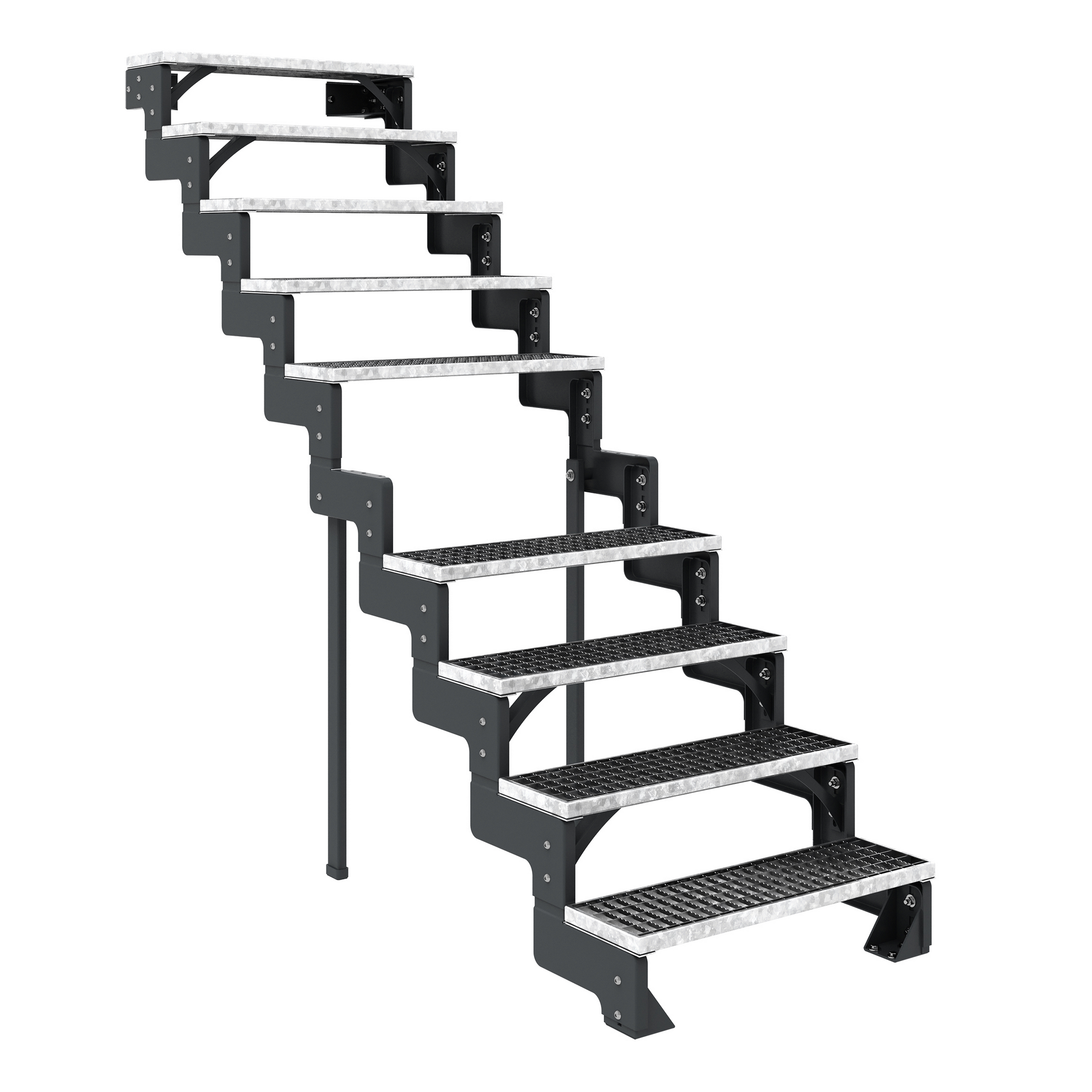 Außentreppe 'Gardentop' 10 Gitterroststufen 100 cm