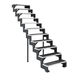 Außentreppe 'Gardentop' 11 Gitterroststufen 100 cm