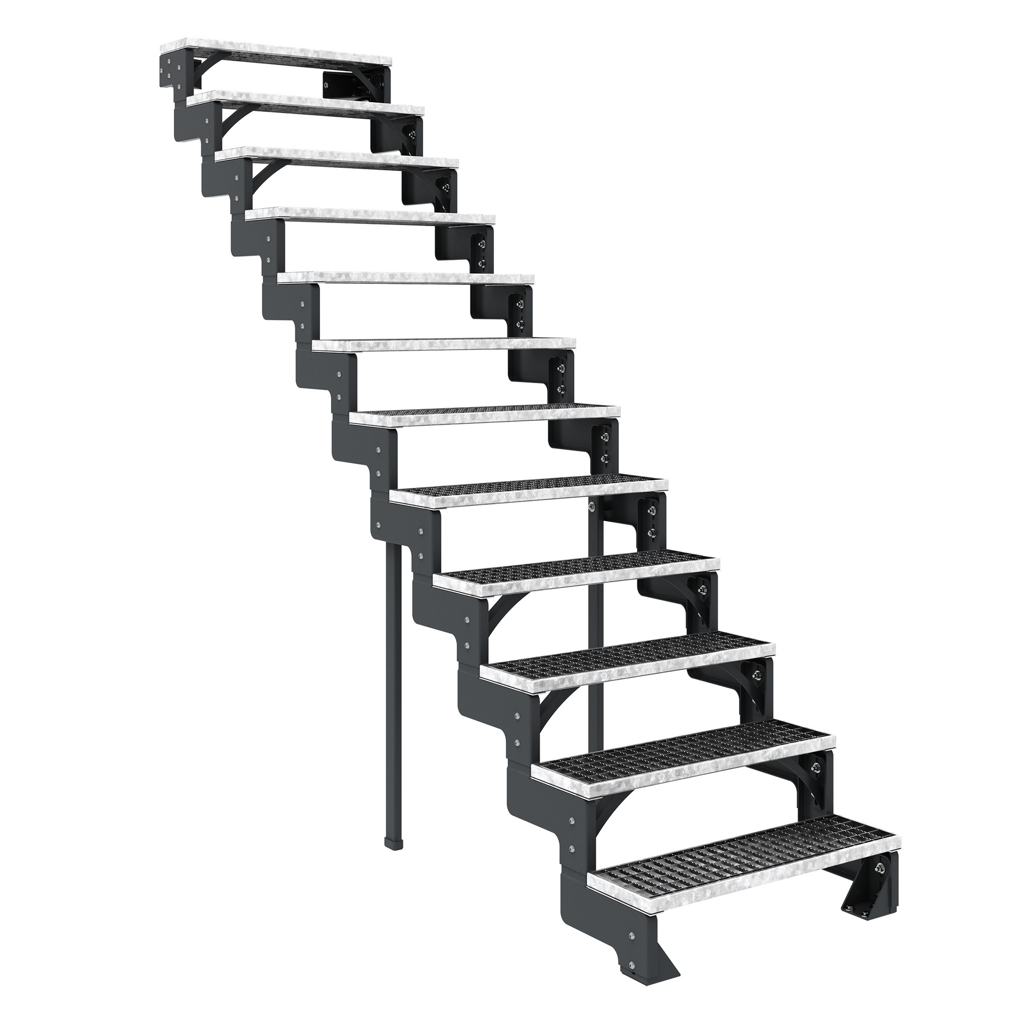 Außentreppe 'Gardentop' 12 Gitterroststufen 100 cm