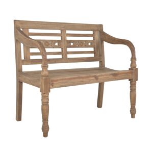 Gartenbank 'Moyo' 2-Sitzer Holz braun 100 x 87 x 52 cm