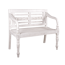Gartenbank 'Moyo' 2-Sitzer Holz weiß 100 x 90 x 52 cm