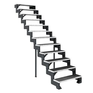 Außentreppe 'Gardentop' 14 Gitterroststufen 100 cm