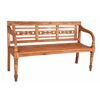 Gartenbank 'Moyo' 3-Sitzer Holz braun 55 x 90,5 x 150 cm