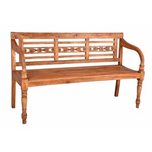 Gartenbank 'Moyo' 3-Sitzer Holz braun 55 x 90,5 x 150 cm