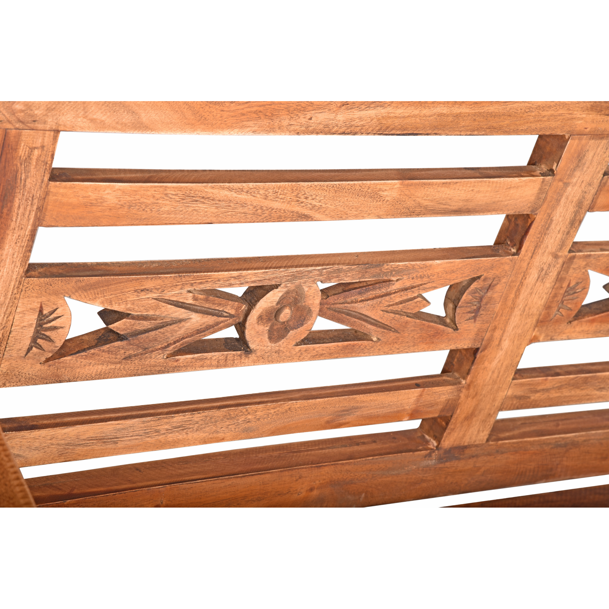 Gartenbank 'Moyo' 3-Sitzer Holz braun 55 x 90,5 x 150 cm