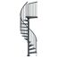 Außenspindeltreppe 'Gardenspin' Metall 11 Lochblechstufen Ø 125 cm anthrazit
