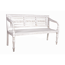 Gartenbank 'Moyo' 3-Sitzer Holz weiß 150 x 90 x 52 cm