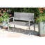 Gartenbank 'Sanremo' 2-Sitzer Aluminium dunkelgrau/schwarz 116 x 87 x 60 cm