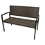 Gartenbank 'Sanremo' 2-Sitzer Aluminium kaffeefarben/schwarz 116 x 87 x 60 cm