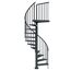 Außenspindeltreppe 'Gardenspin' Metall 12 Lochblechstufen Ø 155 cm anthrazit