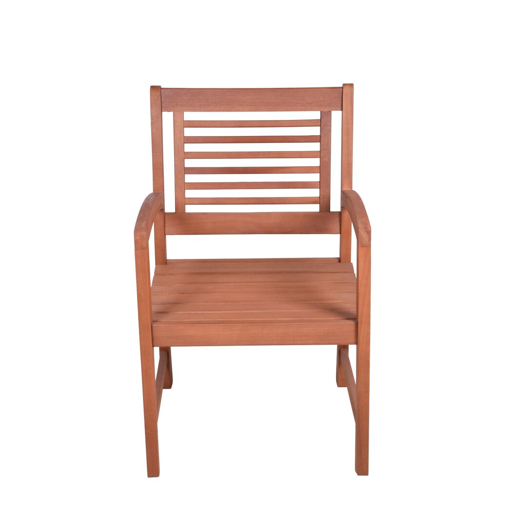 Gartensessel 'Madison' Eukalyptusholz braun 56 x 90 x 59 cm
