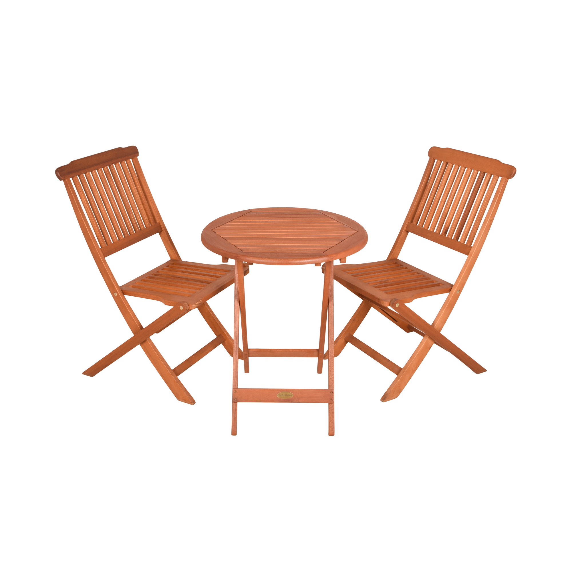 Balkonmöbelset 'Prag' Eukalyptusholz braun 3 teilig