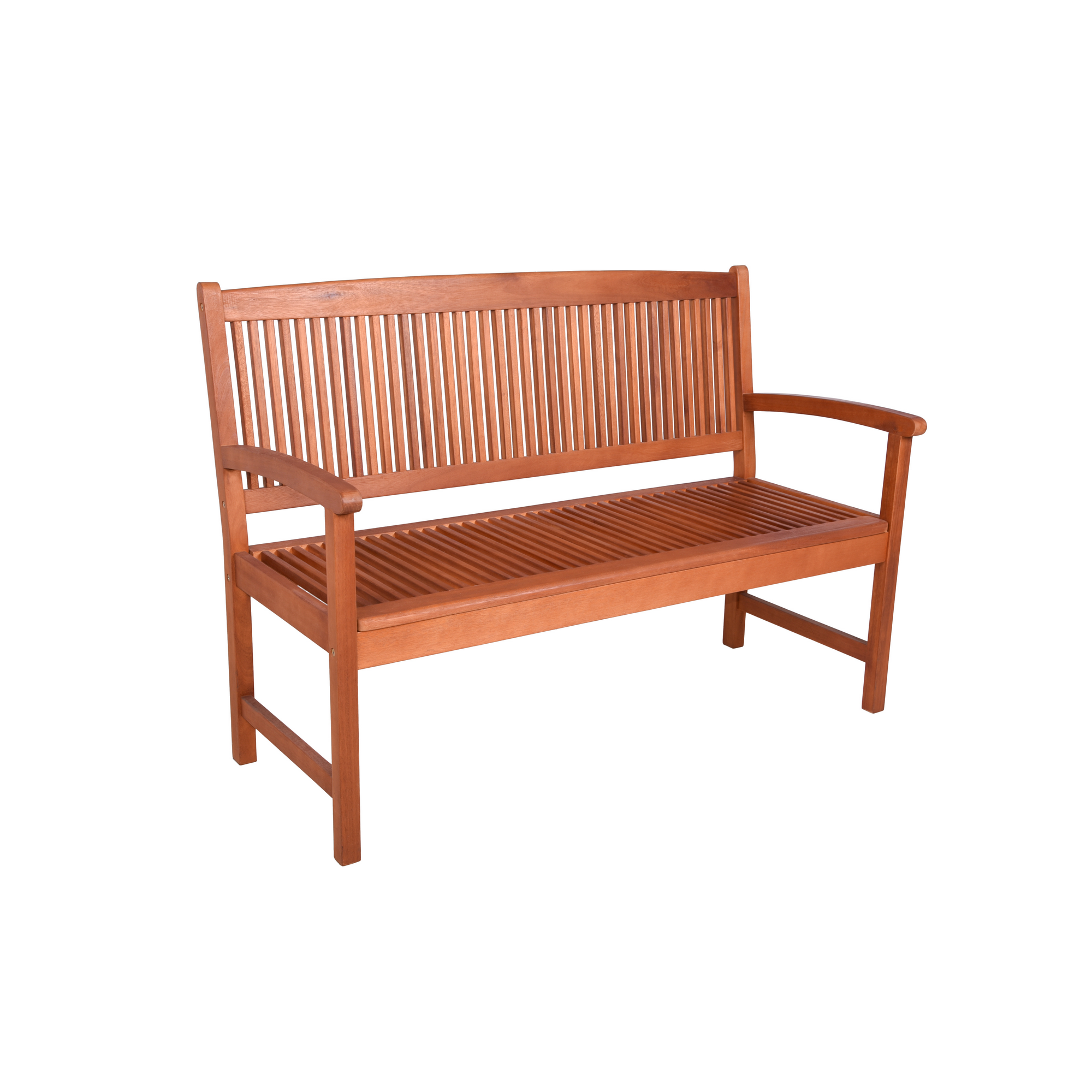 Gartenbank 'Stockholm' 2-Sitzer Eukalyptusholz braun 127 x 90 x 59 cm