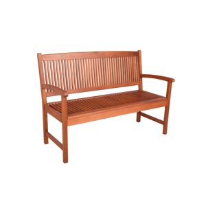 Gartenbank 'Stockholm' 2-Sitzer Eukalyptusholz braun 127 x 90 x 59 cm