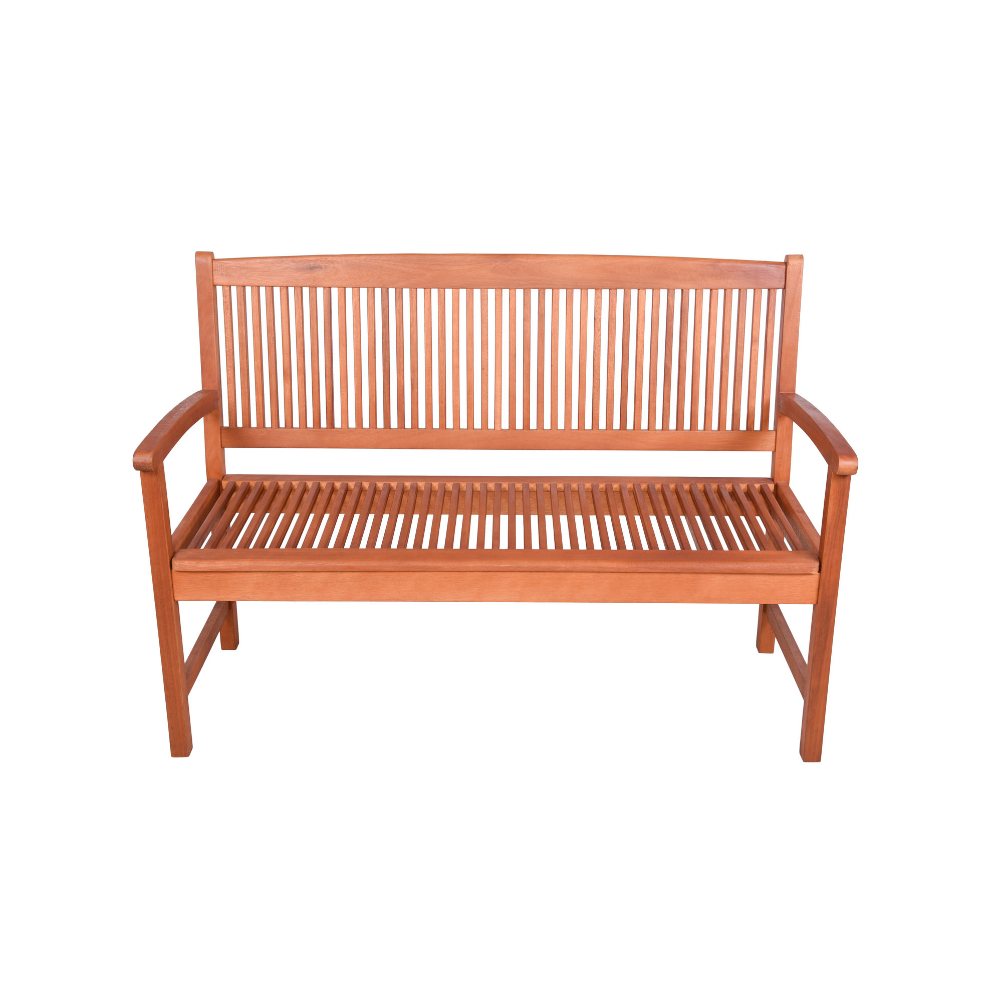 Gartenbank 'Stockholm' 2-Sitzer Eukalyptusholz braun 127 x 90 x 59 cm