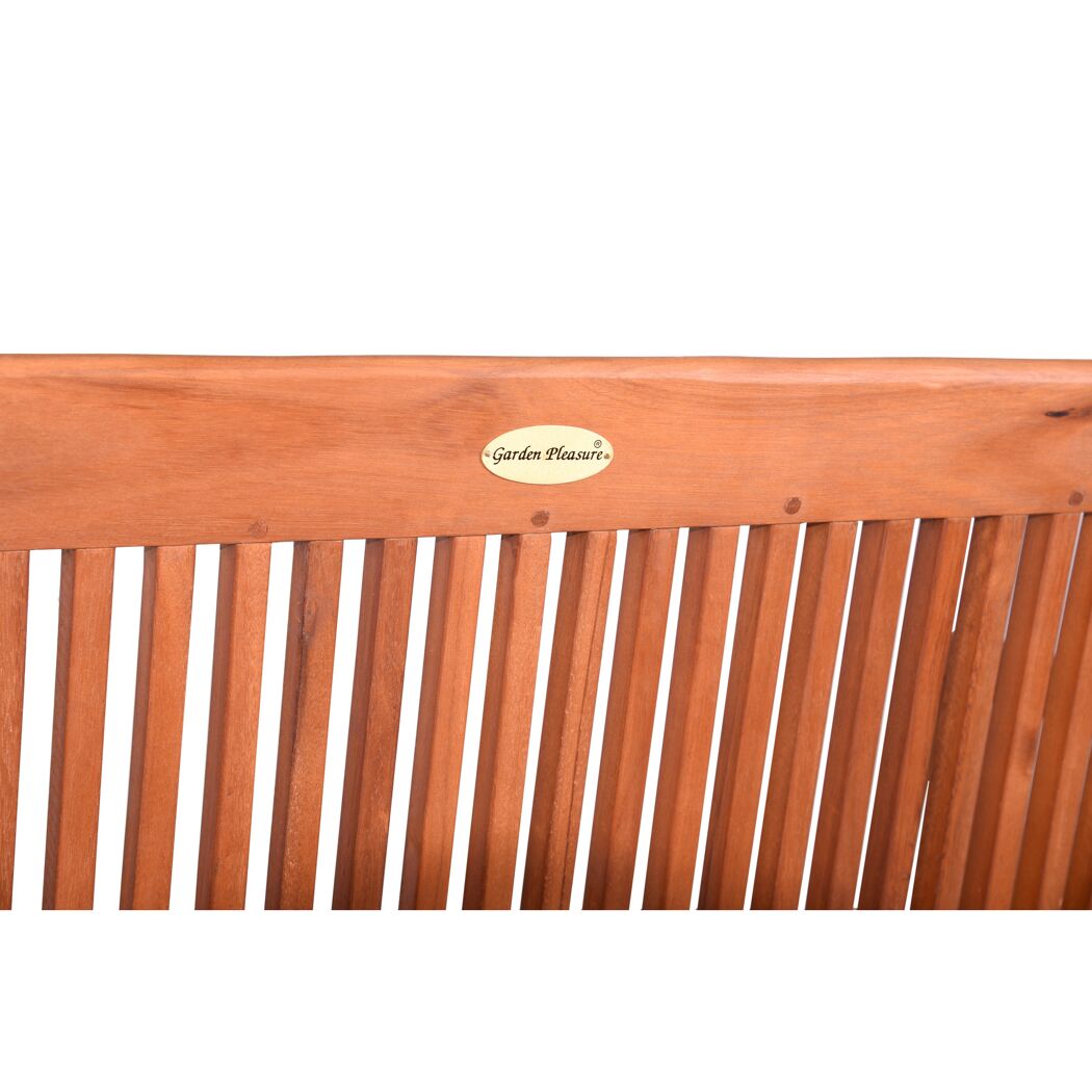Gartenbank 'Stockholm' 2-Sitzer Eukalyptusholz braun 127 x 90 x 59 cm