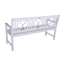 Gartenbank 'Malmö' 3-Sitzer Eukalyptusholz weiß 154 x 89 x 59 cm