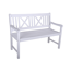 Gartenbank 'Malmö' 2-Sitzer Eukalyptusholz weiß 120 x 89 x 59 cm