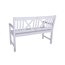Gartenbank 'Malmö' 2-Sitzer Eukalyptusholz weiß 120 x 89 x 59 cm